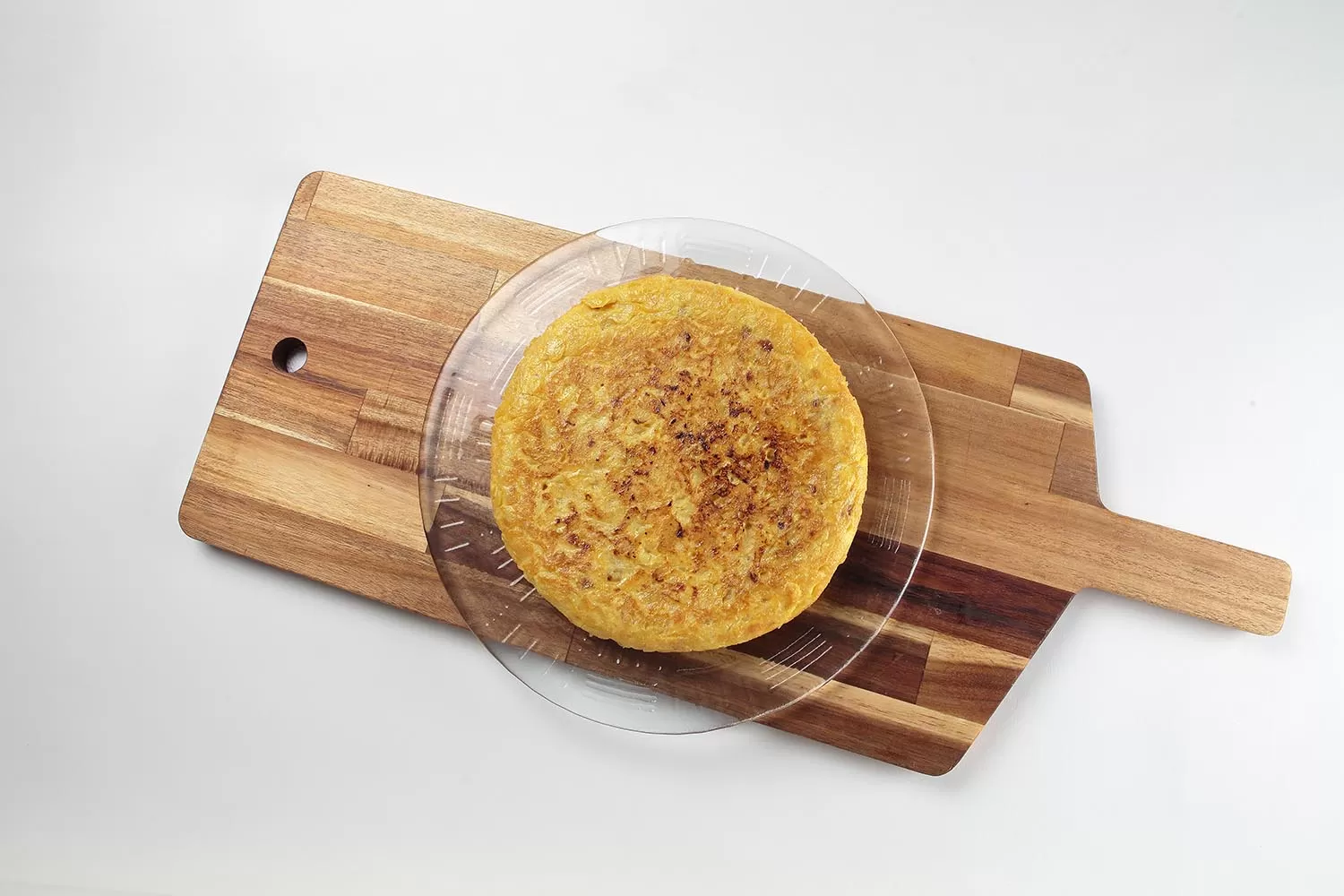 Tortilla de patata con cebolla cocinada con cariño en Goxart